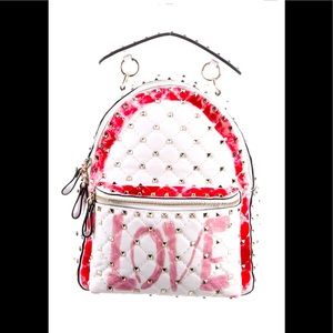 Valentino LOVE Leather Small Studded Backpack